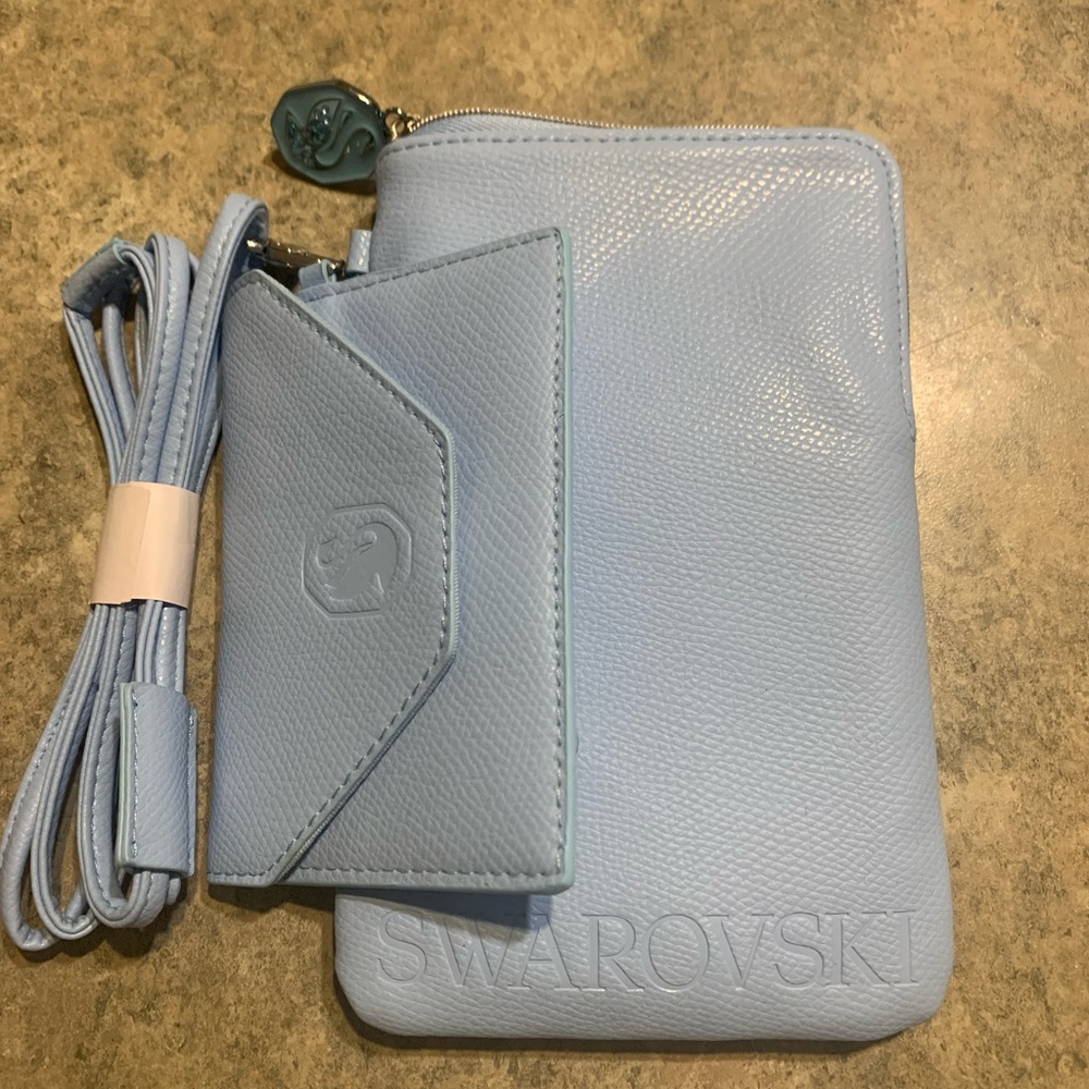 Swarovski Robins Egg Blue Faux Leather Crossbody Set